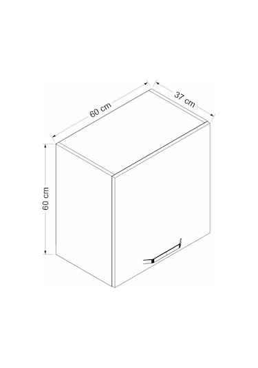 Minar Mutfak Üst Modül 1dk 60cm Asp Dolap Beyaz - B1