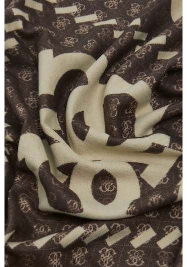 Guess Desenli Erkek Atkı Taş