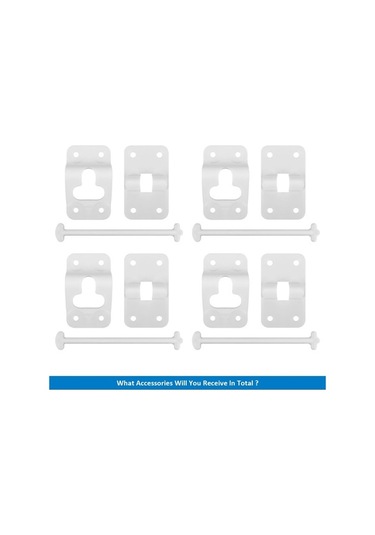 Dancemonkey 4 Takım 6 Inç T Tarzı Abs Kapı Mandalı Kilit Braketi Rv Kamp Römorku Giriş Kapısı Tutucu Beyaz