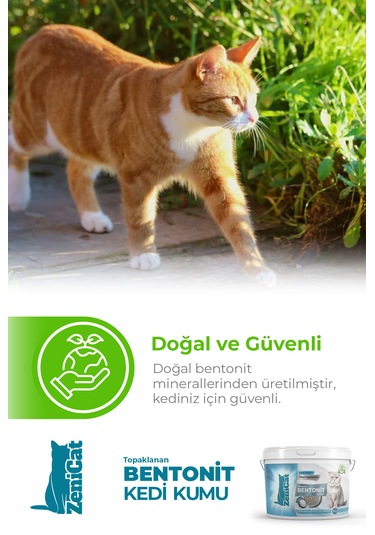 Zenicat Marsilya Sabun Kokulu Renkli İnce Taneli Doğal Bentonit Kedi Kumu 5 L