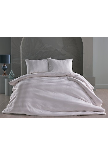 Saten Artline Nevresim Takımı Çift King Size - Beyaz
