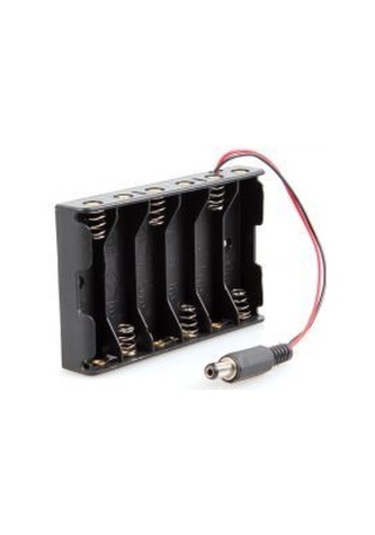 6'Lı Aa Pil Yuvası Barrel Jack Çıkışlı