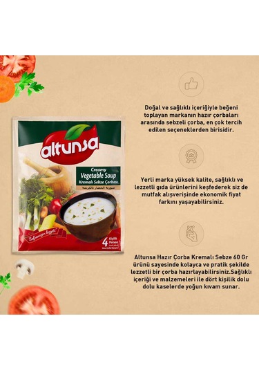 Altunsa Hazır Çorba 4 Lü Paket 4 Çeşit - 60 Gr