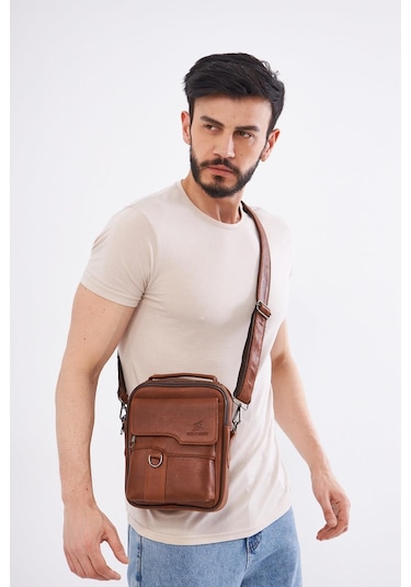 Derinss Deb5121 Hakiki Deri Taba Erkek El Ve Omuz Çantası 001