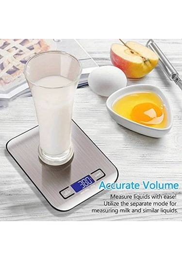 Oldfriend Qisebin Dijital Mutfak Terazisi 999g/2lb Hassas Tare Dönüşüm Siyah Siyah