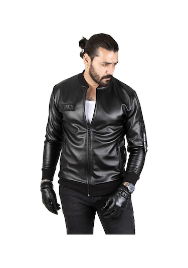 Deepsea Siyah Armalı Deri Kolej Mont 1820094 Siyah