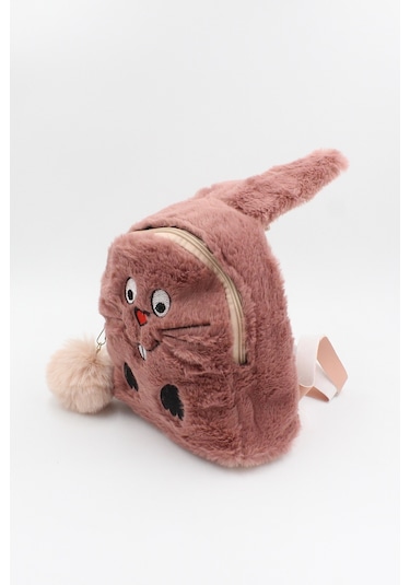 Chantaky 039 3000  Peluş Tavşan Çocuk Sırt Çantası Gül Kurusu Gülkurusu