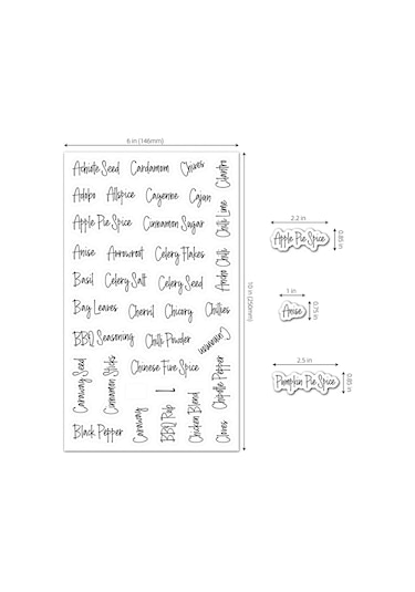 Lemestar 276 Parça Baharat Saklama Kavanozu Etiketi Seti, Mutfak Düzenleme Ve Organizasyon İçin Siyah Ve Beyaz Etiketler Diğer