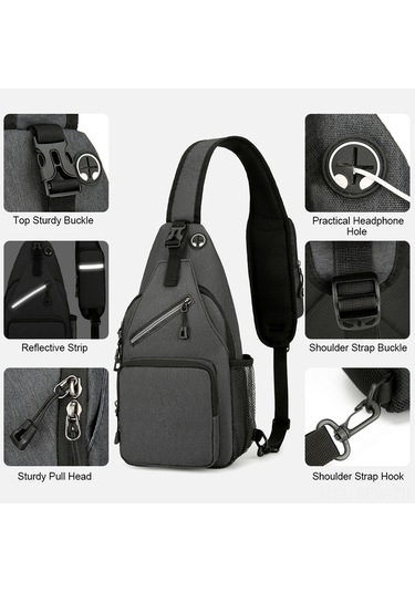 Maiyame Erkek Ve Kadınlar İçin Su Geçirmez Oxford Kumaş Sırt Çantası - Seyahat Ve Günlük Kullanım Koyu Gri