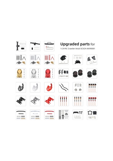 Samdoo Axı90081 Rc Araçları İçin 4 Adet 37mm Aluminyum Tüp Amortisör - Altın Renkli, Kaynaklı Yedek Yaylı