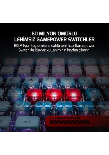 Gamepower Sense Tkl Rgb Wireless/bluetooth/kablolu Mekanik Red Sw