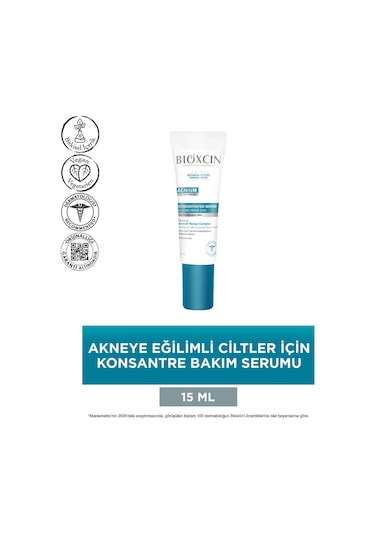 Bioxcin Acnium Akneye Eğilimli Ciltler İçin Konsantre Bakım Serumu 15 Ml Salisilik Asit Çay Ağacı Niasinamid