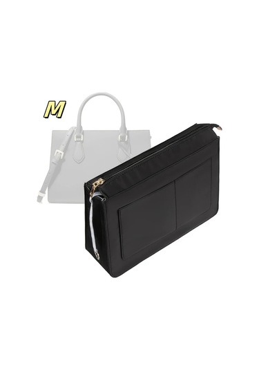 Fochsia Siyah Mı İç Organizer Çantası Fermuarlı Çok Cepli Naylon Saklama Çantası Sırt Çantası El Çantası İçin Gümüş Eskitme