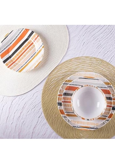 Tulu Porselen Liana Db3025 24 Parça Yemek Takımı Çok Renkli