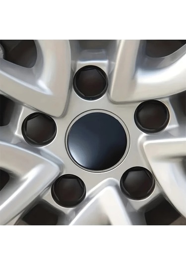 Fastbuy Turcoshop11 24 Adet Tesla Model 3 S Y Jant Kapakları Siyah Kırmızı Logo Uyumlu