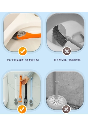 Ördek Tasarımlı Silikon Tuvalet Ve İnce Detay Fırçası