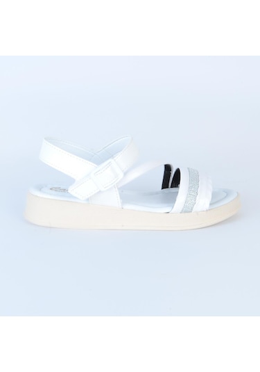 Poliva 5090 Düz Günlük Kız Çocuk Sandalet Beyaz