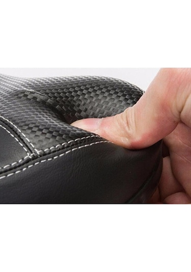 Homyl Çift Yaylı Süspansiyonlu Şok Emici Deri Bisiklet Siyah