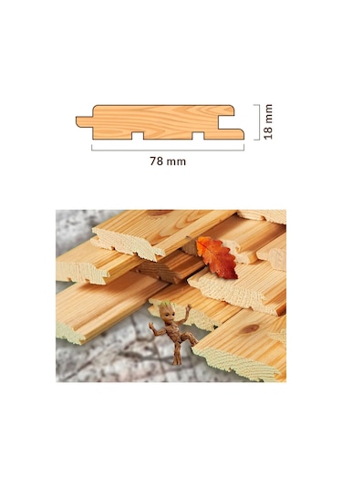 Süper Ahşap Düz Lambiri 100 CM