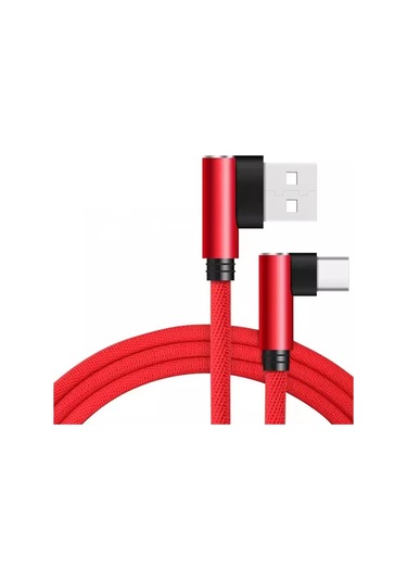 Anatoliadelight90 Dirsek Usb-c Kablo Xiaomi 6/8 Huawei Onur 9/10 Samsung Uyumlu S8/s9 Oneplus 5 Zuk Z2/z3 Lg G5/g6kırmızı3m