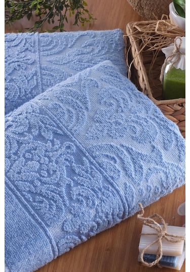 Zeynep Tekstil Soft 2'li 50x90 Cm El&yüz Havlu Seti Mavi