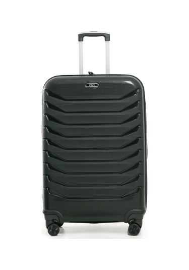 Yefa Pp Polipropilen Kırılmaz Orta Boy Valiz Siyah