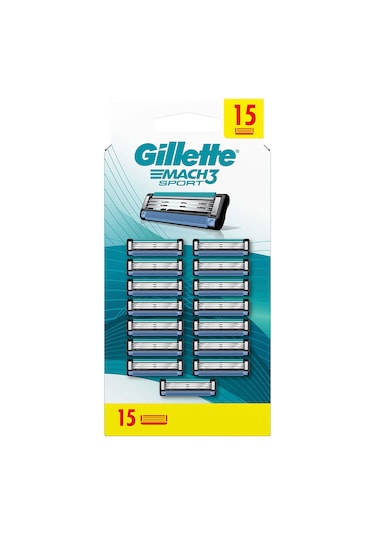 Gillette Mach 3 Sport Yedek Tıraş Bıçağı 15'li