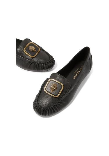 Kurt Geiger Pimlico %100 Deri Lüks Tasarım Mokasen Babet Siyah