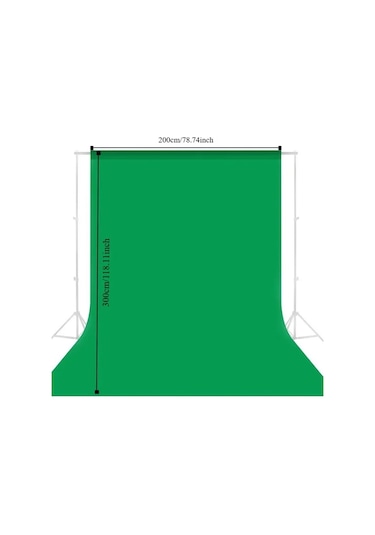 Willowhaven 1 Adet Fotoğraf Stüdyosu Canlı Yayın Düz Yeşil Beyaz Siyah Chromakey Fon Perdesi 100x150cm Beyaz