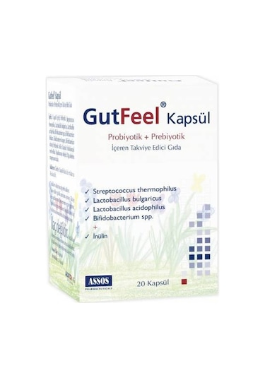 Gutfeel Probiyotik Prebiyotik 20 Kapsül