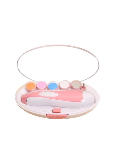 Vkemall Bebek Elektrikli Tırnak Taşlama Aleti Mavi Altı İşlevli Set - Ev Kullanıma Uygun, Kolay Kullanım, Dayanıklı Malzeme