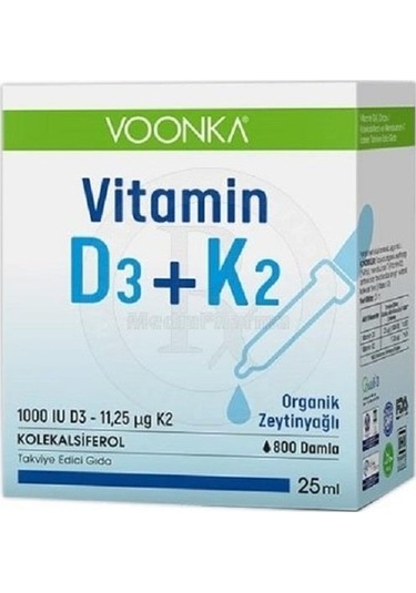 Voonka Vitamin D3+K2 Damla 25 ML