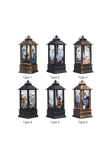 Suofeng Cadı Yarasa Kafatası Desenli Pilli Halloween Led Fenerler - Ev, Balkon, Bahçe, Parti Dekoru İçin Asılı Peri Işıkları Diğer