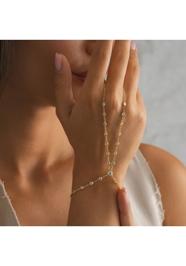 925 Ayar Gümüş Zirkon Taşlı Seyrek Tamtur Açık Parmak Şahmeran Altın