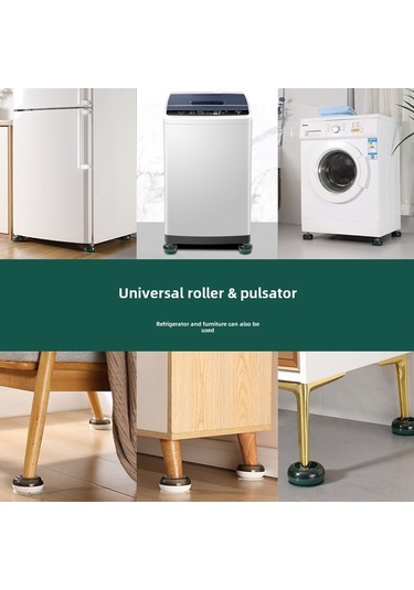 Yifomall Ev Aletleri İçin Taşınabilir Dayanıklı Taban: Yük Taşıma, Titreşim Giderici, Kayma Engeli, Evde Kolay Kullanım Yeşil 4'lü Paket Diğer