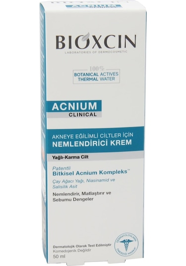 Bioxcin Acnium Sebum Dengeleyici ve Nemlendirici Krem 50 ML