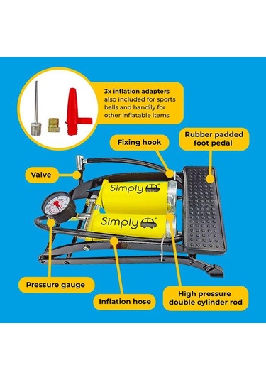 Simply Brands Basinç Göstergeli Çift Pistonlu Ayak Pompasi