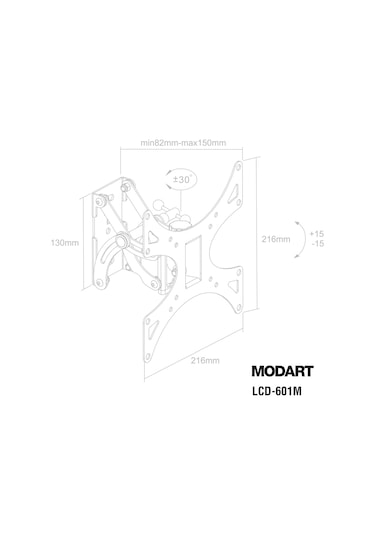 Modart Lcd 601M Led/Lcd Tv Duvar Askı Aparatı 23 42İnç
