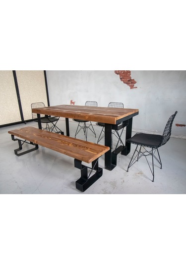 Deryawood Deryawood Dogal Agaç Mutfak Masası