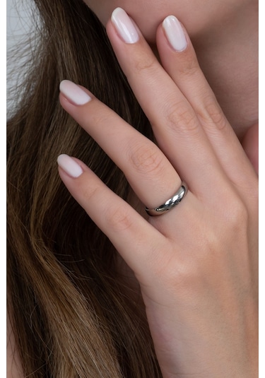 4 Mm Bombeli Gümüş Alyans Ince Söz Nişan Yüzüğü Wr22-1