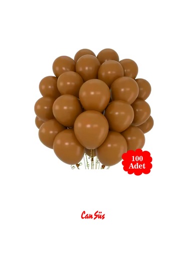 Pastel Balon 12 İnç 100'lü Kahverengi