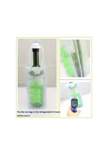 Trendooze 1 Adet Taşınabilir Şarap Soğutucu Çantası Piknik İçin Izgara Bira Şampanya Seti Mavi Mavi