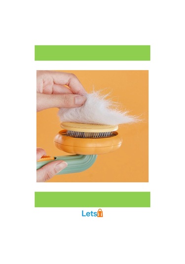 Kabak Tasarımlı Kedi Ve Köpek Tarağı Çelik Ve Kauçuk Koruma