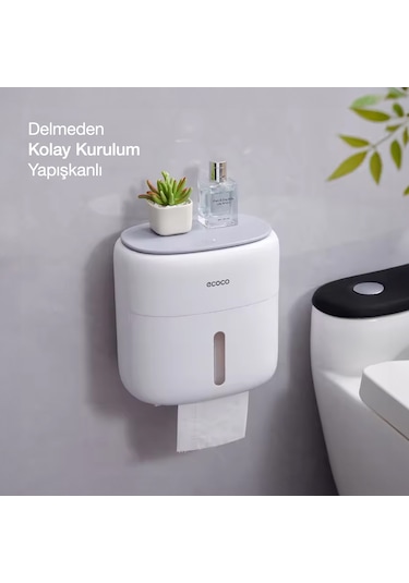 Ecoco Çekmeceli Dokunmatik Tuvalet Kağıdı Havlu Saklama Kutusu