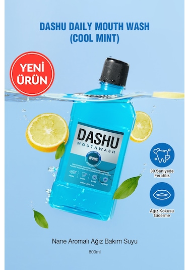 Dashu Daily Mouthwash Cool Mint Nane Aromalı Ağız Bakım Suyu 800 ML