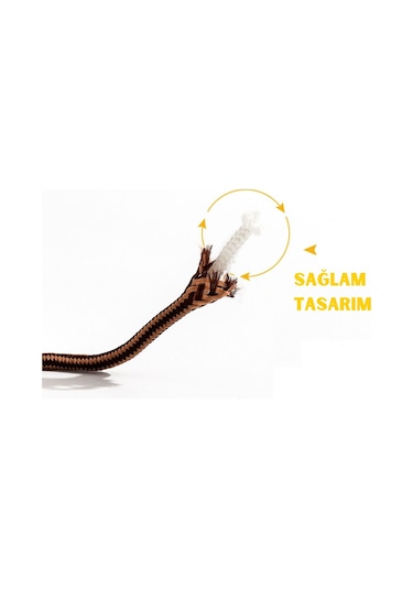 120 Cm Koyukahve+sarı Renkli Extra Kalın, Fitilli Bot Bağcığı