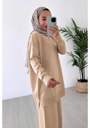 Kahijab Işıltılı Merserize Takım - Sütlü Kahve Sütlü Kahve