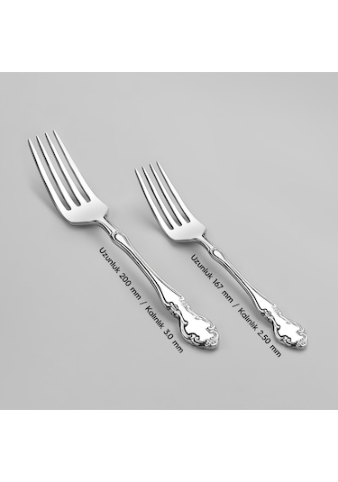 Nehir Adriana Sade 12 Kişilik 84 Parça Kutulu Çatal Kaşık Bıçak Takımı