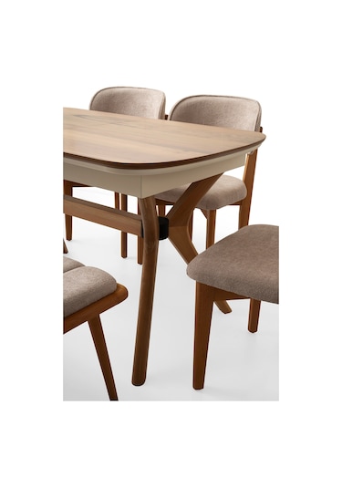 Bolvadin Masa, Umay Sandalye, Dekor Bench, Valencia, 130x80 Ceviz