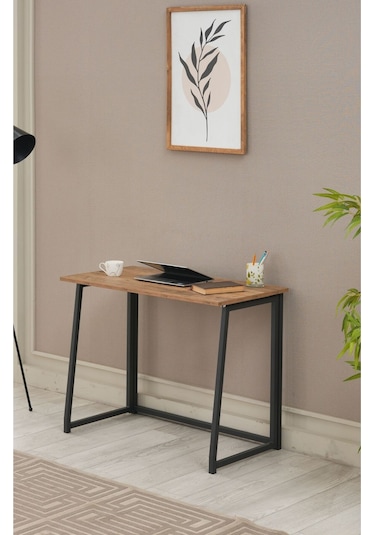 Tek Kanatlı Katlanır Masa 100x50x75 Siyah
